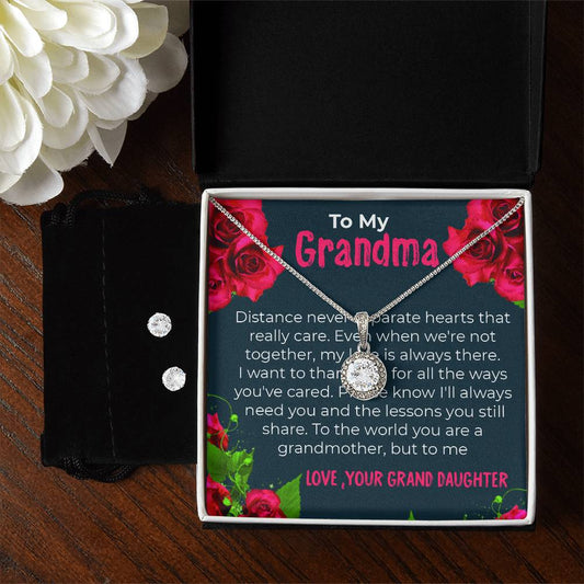 To My Grandma | Elegant Eternal Hope Necklace Gift from Granddaughter | Gift for Grandma