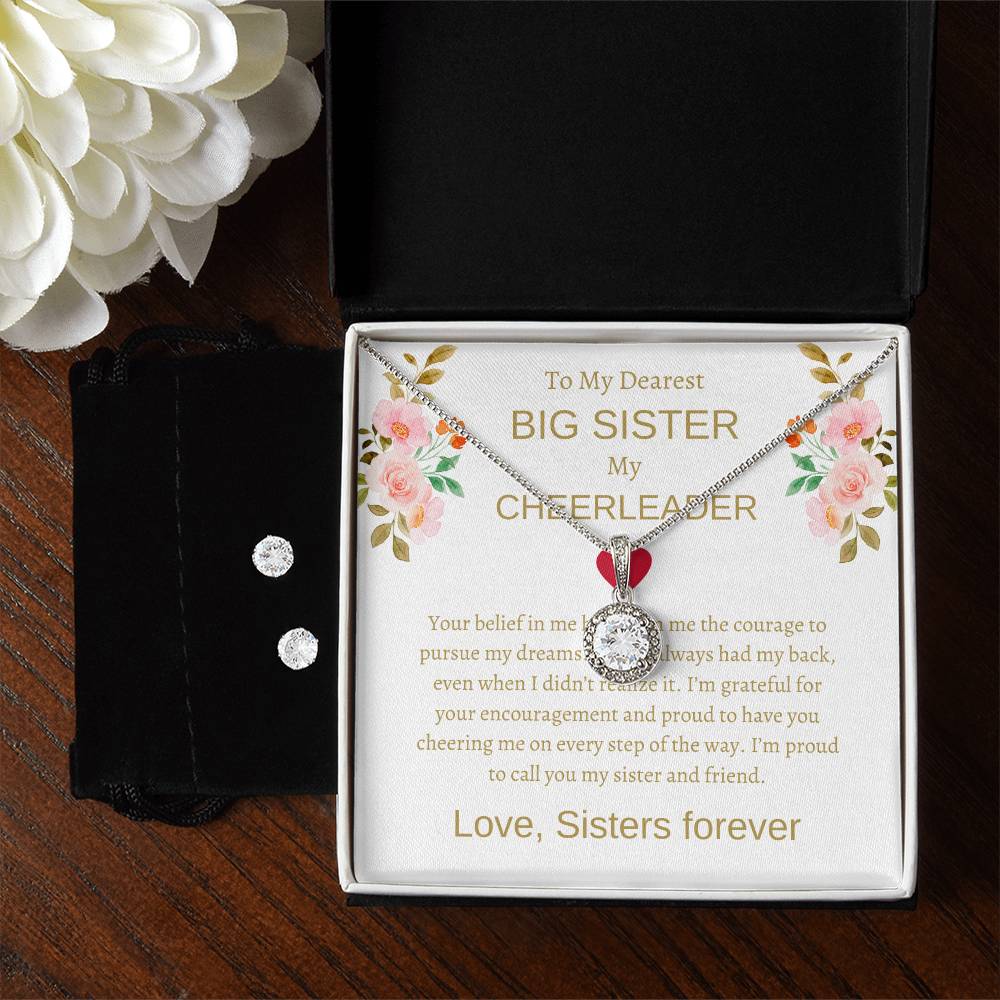 To My Dearest Big Sister – Sweet Hope Necklace & Earring Set | A Meaningful Gift for My Loving Sister