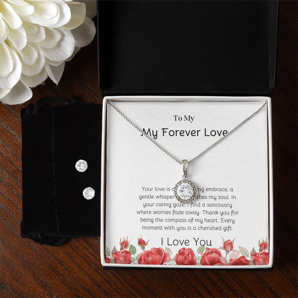 Eternal Hope Gift Set for Girlfriend | Beautiful Necklace and Earrings for Her - SOUVMOUR