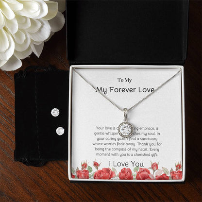 Eternal Hope Gift Set for Girlfriend | Beautiful Necklace and Earrings for Her - SOUVMOUR