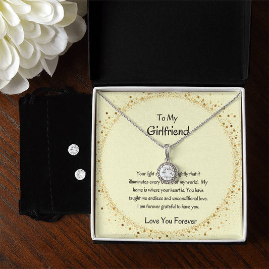 Eternal Hope Jewelry for Her | Necklace and Earrings Set for Girlfriend - SOUVMOUR