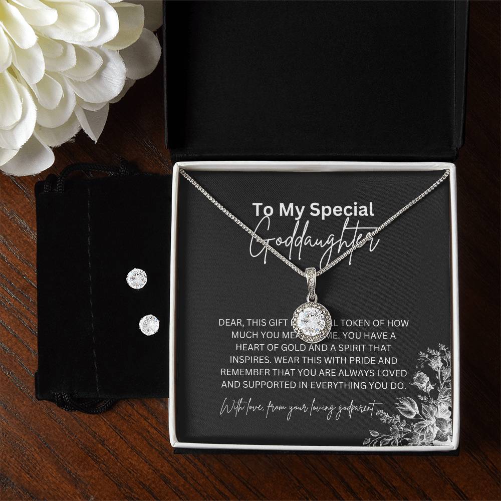 Eternal Hope Necklace & Earring Set | To My Special Goddaughter | A Gift of Love and Inspiration | Goddaughter Gift