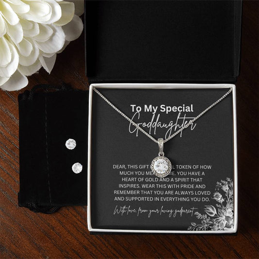Eternal Hope Necklace & Earring Set | To My Special Goddaughter | A Gift of Love and Inspiration | Goddaughter Gift