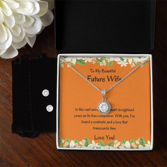Girlfriend Necklace and Earrings Set | Eternal Hope Jewelry Gift for Her - SOUVMOUR