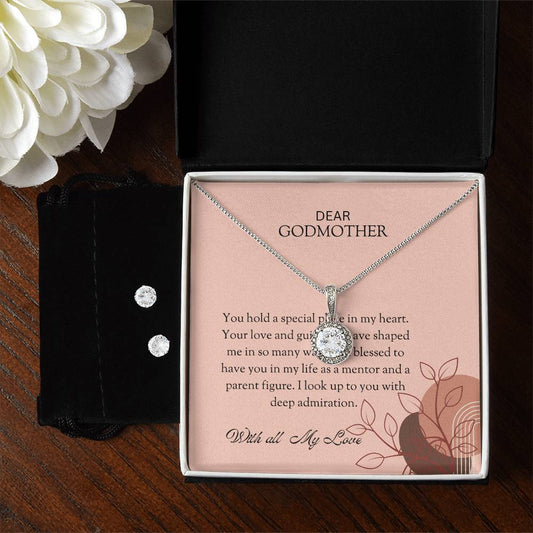 To My Special Godmother Eternal Hope Necklace & Earring Set – A Unique and Thoughtful Gift for an Exceptional Godmother | Godmother Gift