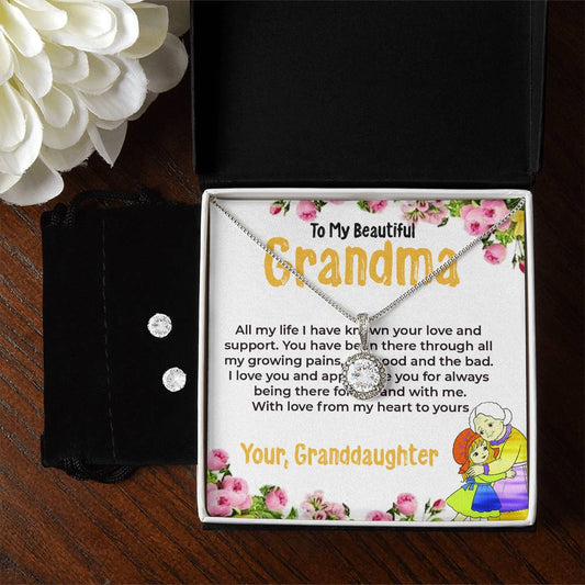 To My Beautiful Grandma | Eternal Hope Necklace Gift from Granddaughter | Gift for Grandma