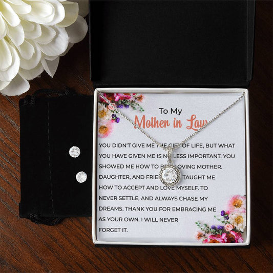 To My Cherished Mother-in-law | Eternal Hope Necklace & Earring Set | Loving Gift for Mother-in-law