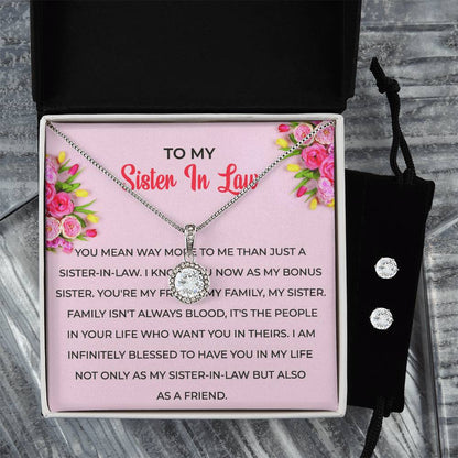 To My Sister-in-Law | Eternal Hope Necklace & Earring Set | Gift for Sister-in-Law