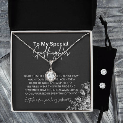 Eternal Hope Necklace & Earring Set | To My Special Goddaughter | A Gift of Love and Inspiration | Goddaughter Gift