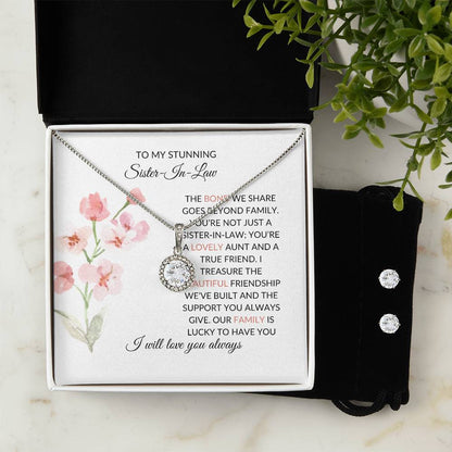 To My Stunning Sister-in-Law | Eternal Hope Necklace & Earring Set | Gift for Sister-in-Law