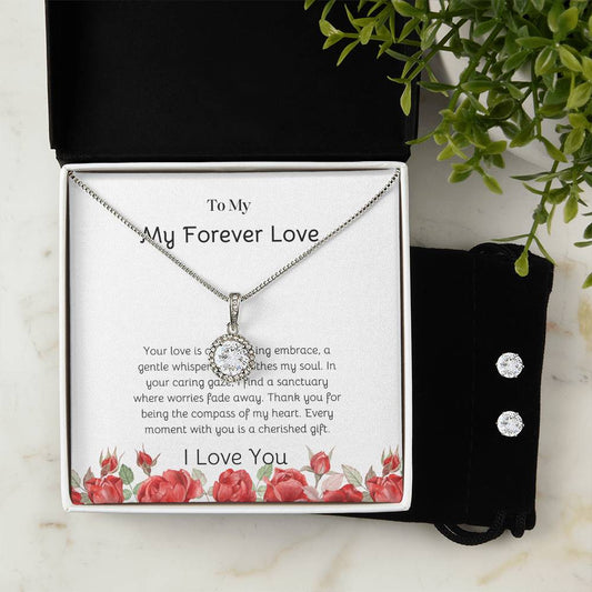 Eternal Hope Gift Set for Girlfriend | Beautiful Necklace and Earrings for Her - SOUVMOUR