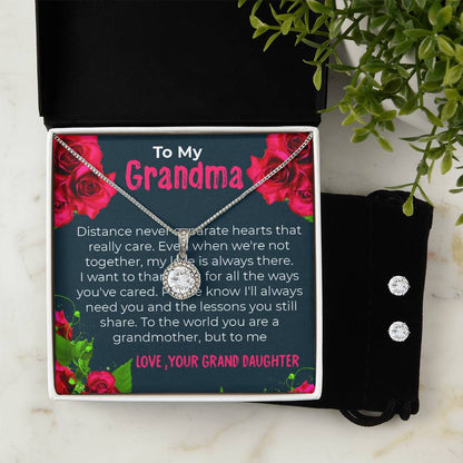 To My Grandma | Elegant Eternal Hope Necklace Gift from Granddaughter | Gift for Grandma