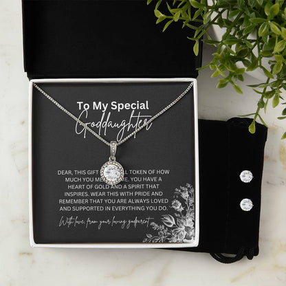 Eternal Hope Necklace & Earring Set | To My Special Goddaughter | A Gift of Love and Inspiration | Goddaughter Gift