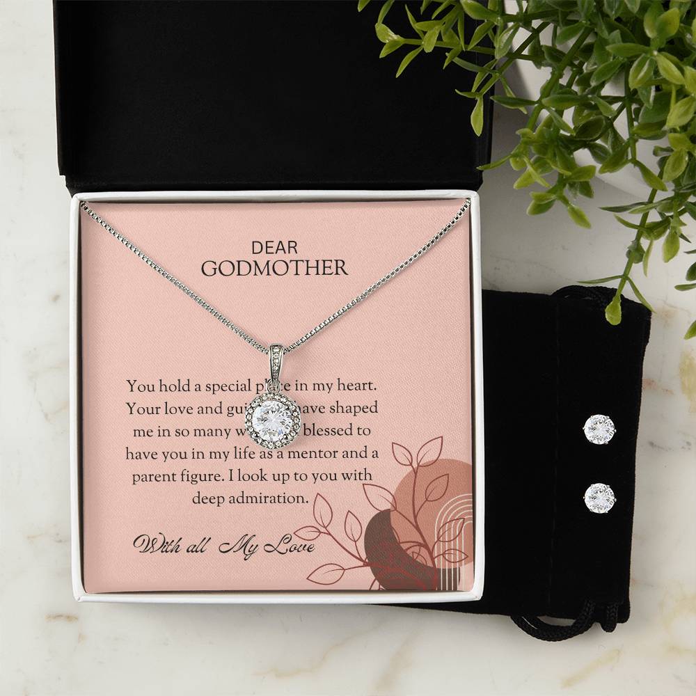 To My Special Godmother Eternal Hope Necklace & Earring Set – A Unique and Thoughtful Gift for an Exceptional Godmother | Godmother Gift