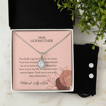 To My Special Godmother Eternal Hope Necklace & Earring Set – A Unique and Thoughtful Gift for an Exceptional Godmother | Godmother Gift