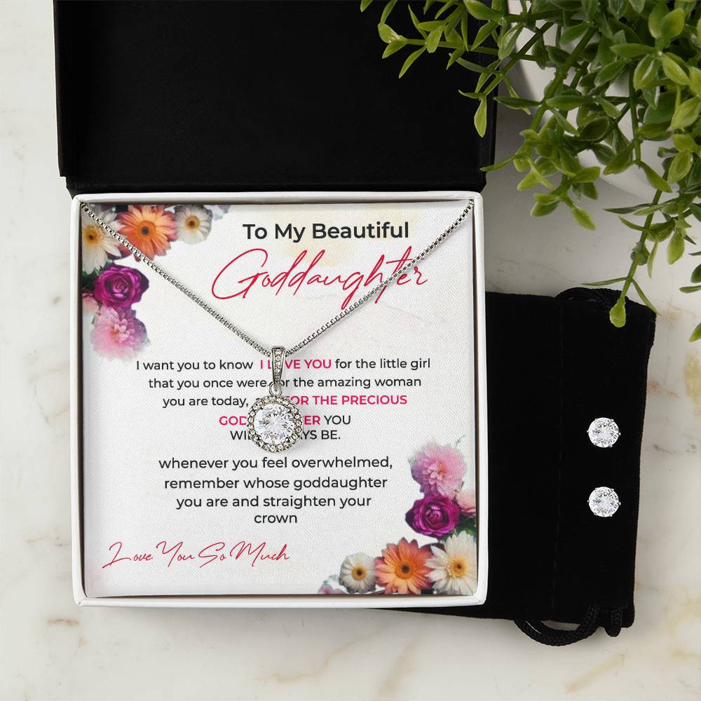 Eternal Hope Necklace & Earring Set | To My Beautiful Goddaughter | A Timeless Symbol of Love | Goddaughter Gift