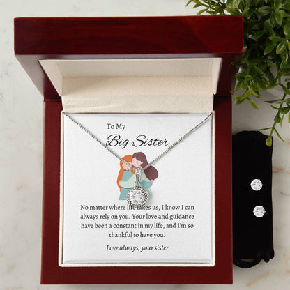 To My Big Sister – Sweet Hope Necklace & Earring Set | A Thoughtful Gift for My Amazing Sister