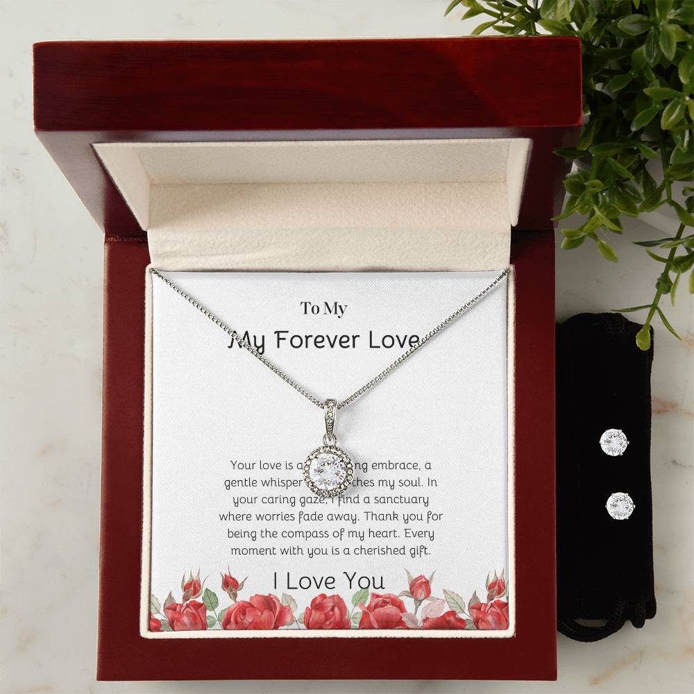 Eternal Hope Gift Set for Girlfriend | Beautiful Necklace and Earrings for Her - SOUVMOUR