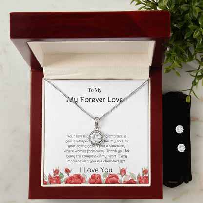 Eternal Hope Gift Set for Girlfriend | Beautiful Necklace and Earrings for Her - SOUVMOUR