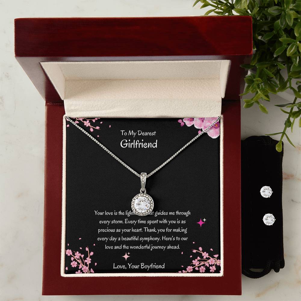 Gift for Her | Eternal Hope Necklace and Earrings Set for Girlfriend - SOUVMOUR