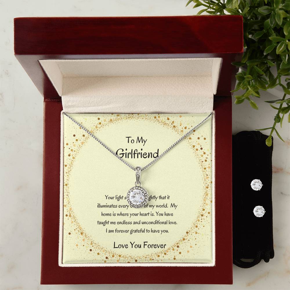 Eternal Hope Jewelry for Her | Necklace and Earrings Set for Girlfriend - SOUVMOUR