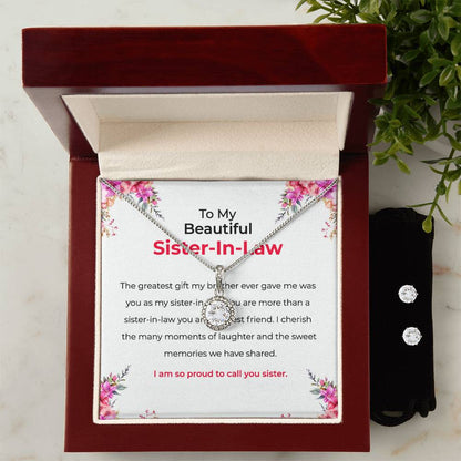 To My Beautiful Sister-in-Law | Eternal Hope Necklace & Earring Set | Gift for Sister-in-Law