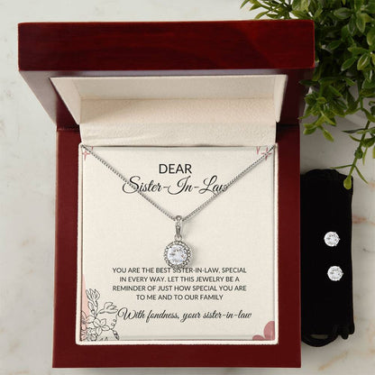 To My Dear Sister-in-Law | Eternal Hope Necklace & Earring Set | Gift for Sister-in-Law