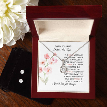 To My Stunning Sister-in-Law | Eternal Hope Necklace & Earring Set | Gift for Sister-in-Law