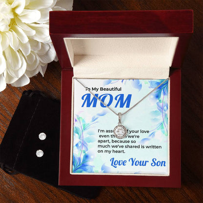 To The Woman Who Loves Me | Timeless Eternal Hope Jewelry Set from Son | Necklace Gift For Mom
