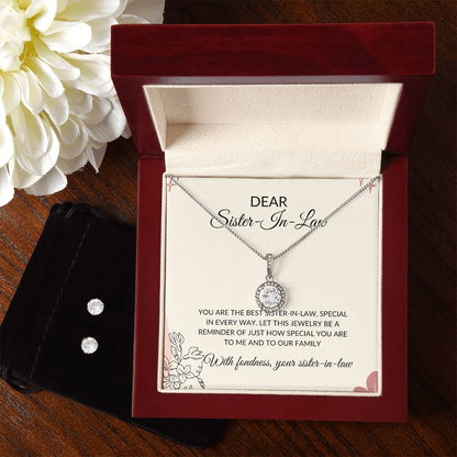 To My Dear Sister-in-Law | Eternal Hope Necklace & Earring Set | Gift for Sister-in-Law