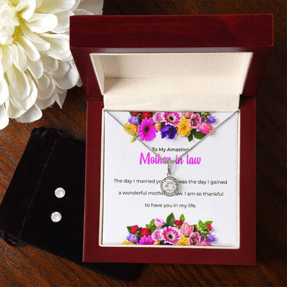 To My Amazing Mother-in-law | Eternal Hope Necklace & Earring Set | Heartfelt Mother-in-law Gift