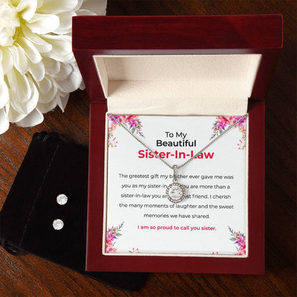 To My Beautiful Sister-in-Law | Eternal Hope Necklace & Earring Set | Gift for Sister-in-Law