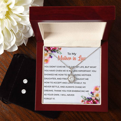 To My Cherished Mother-in-law | Eternal Hope Necklace & Earring Set | Loving Gift for Mother-in-law