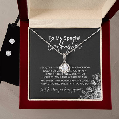 Eternal Hope Necklace & Earring Set | To My Special Goddaughter | A Gift of Love and Inspiration | Goddaughter Gift