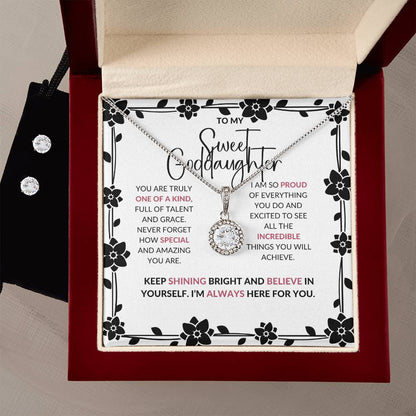 Eternal Hope Necklace & Earring Set | To My Sweet Goddaughter | Celebrate Her Bright Future | Goddaughter Gift