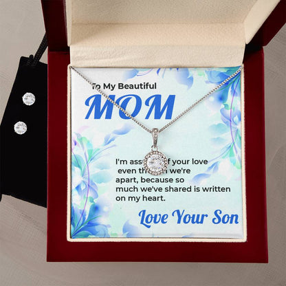 To The Woman Who Loves Me | Timeless Eternal Hope Jewelry Set from Son | Necklace Gift For Mom