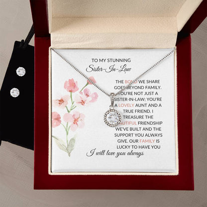 To My Stunning Sister-in-Law | Eternal Hope Necklace & Earring Set | Gift for Sister-in-Law