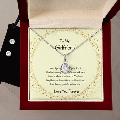 Eternal Hope Jewelry for Her | Necklace and Earrings Set for Girlfriend - SOUVMOUR