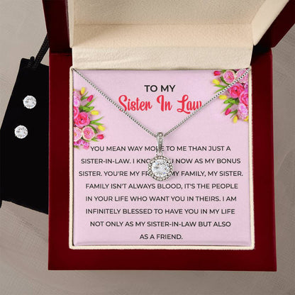 To My Sister-in-Law | Eternal Hope Necklace & Earring Set | Gift for Sister-in-Law