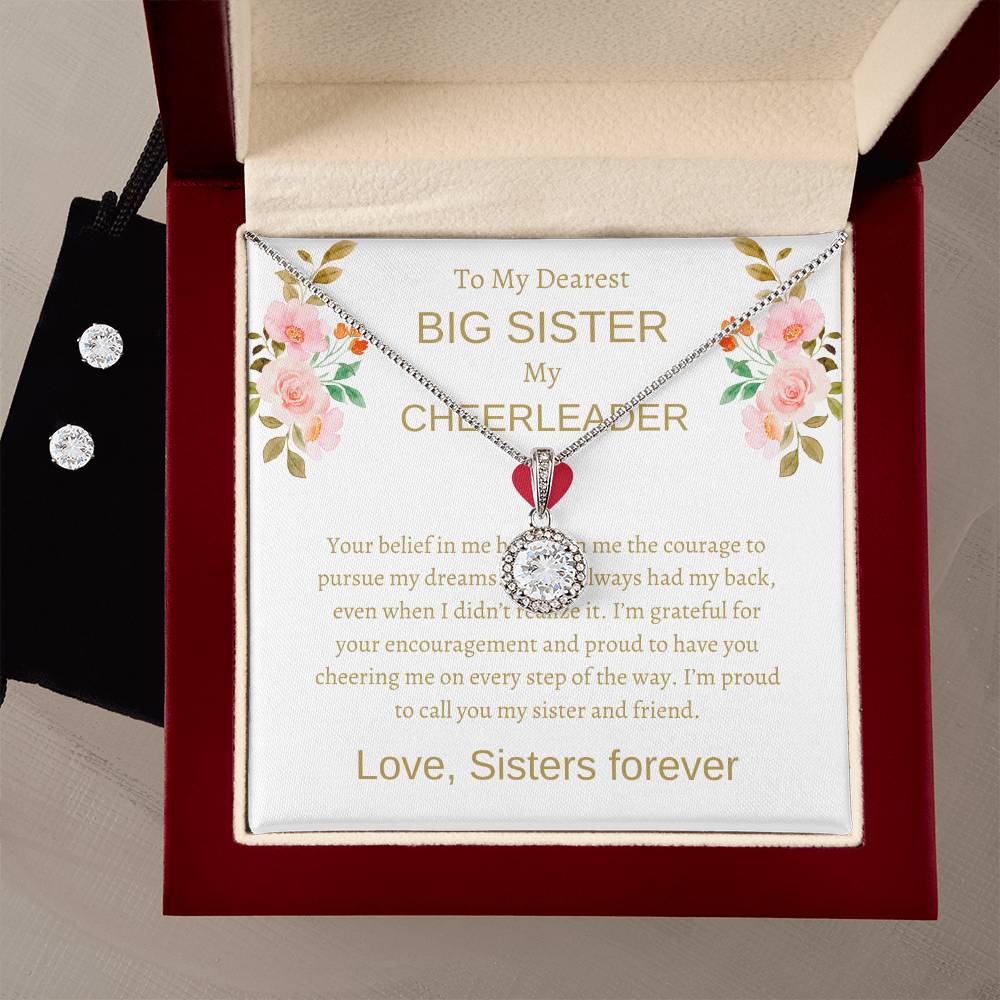 To My Dearest Big Sister – Sweet Hope Necklace & Earring Set | A Meaningful Gift for My Loving Sister