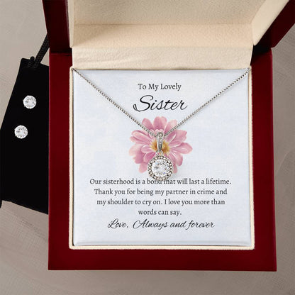 To My Lovely Sister – Sweet Hope Set | Necklace Gift For Sister