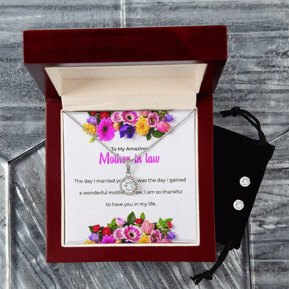 To My Amazing Mother-in-law | Eternal Hope Necklace & Earring Set | Heartfelt Mother-in-law Gift