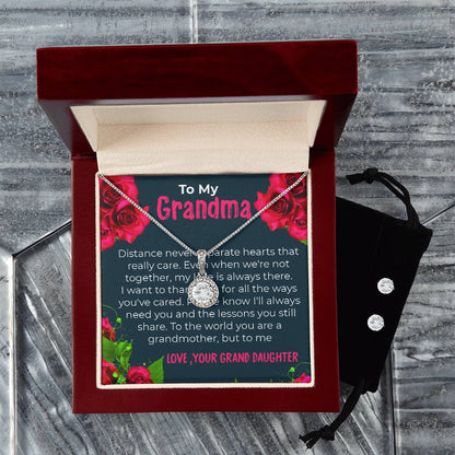 To My Grandma | Elegant Eternal Hope Necklace Gift from Granddaughter | Gift for Grandma
