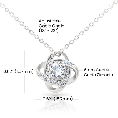 To my Godmother | Elegant Love Knot Necklace with Timeless Charm for Godmother | Godmother Gift | Godmother Necklace