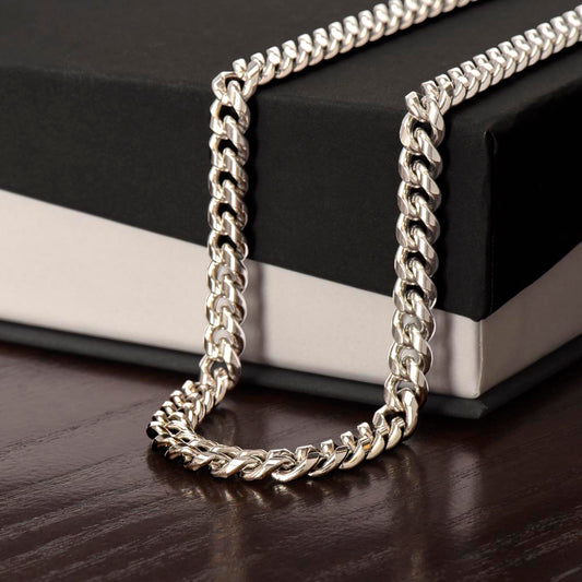 To My Handsome Husband Cuban Link Chain Necklace | Gift For Him | Gift For Any Occasion