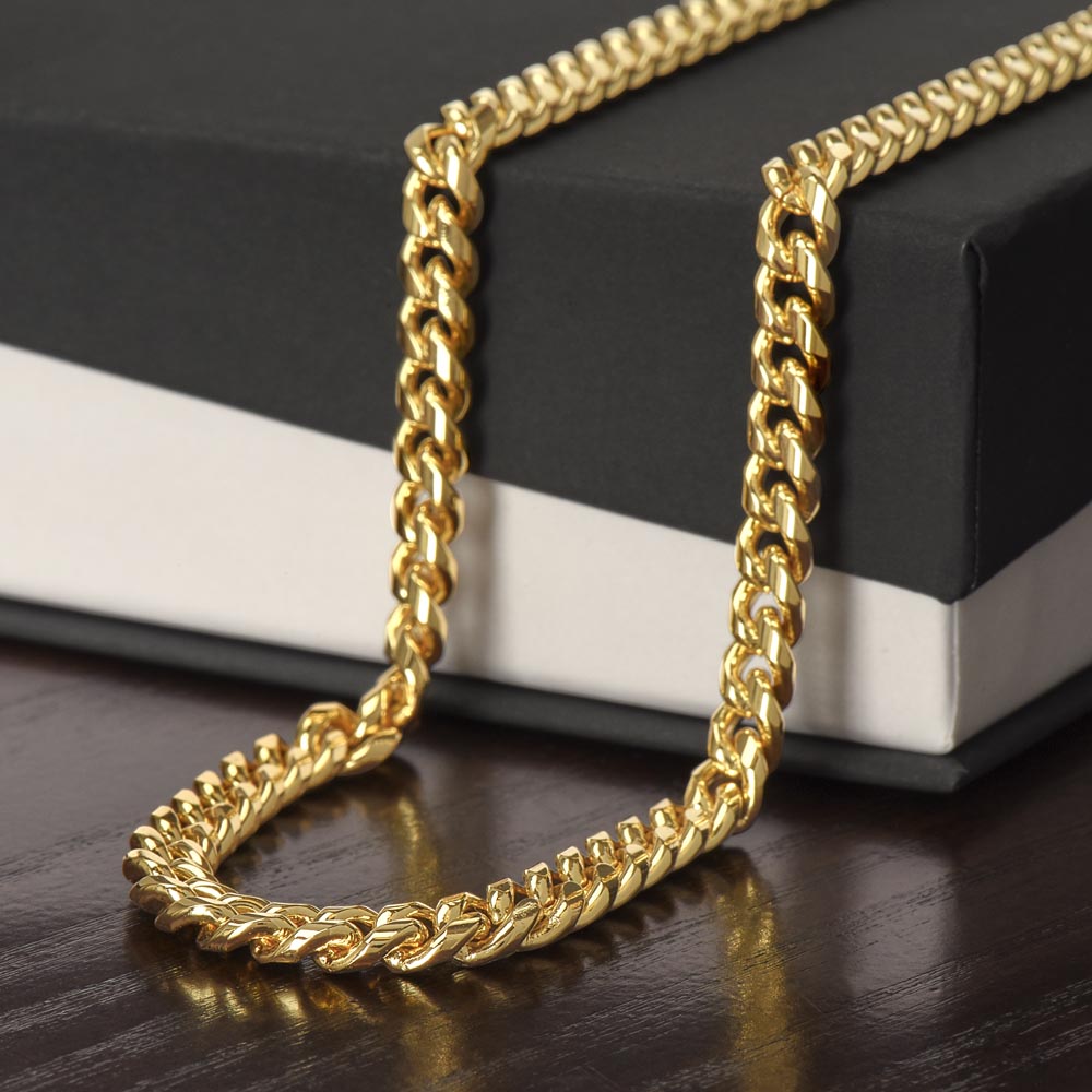 To My Handsome Husband Cuban Link Chain Necklace | Gift For Him | Gift For Any Occasion
