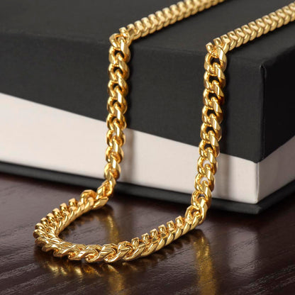 To My Handsome Husband Cuban Link Chain Necklace | Gift For Him | Gift For Any Occasion