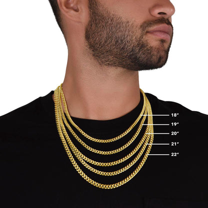 To My Handsome Husband Cuban Link Chain Necklace | Gift For Him | Gift For Any Occasion