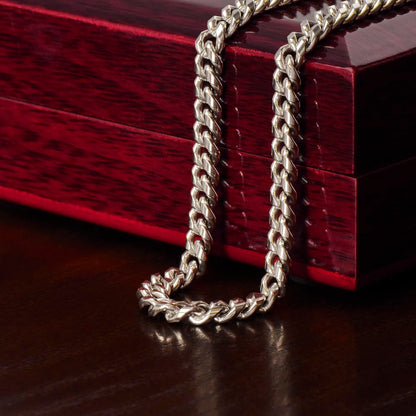 To My Handsome Husband Cuban Link Chain Necklace | Gift For Him | Gift For Any Occasion