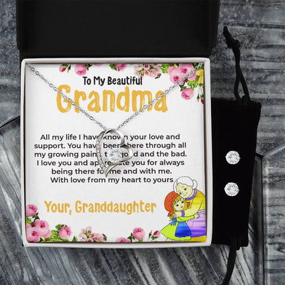 To My Beautiful Grandma | Forever Love Necklace Gift from Granddaughter | Gift for Grandma